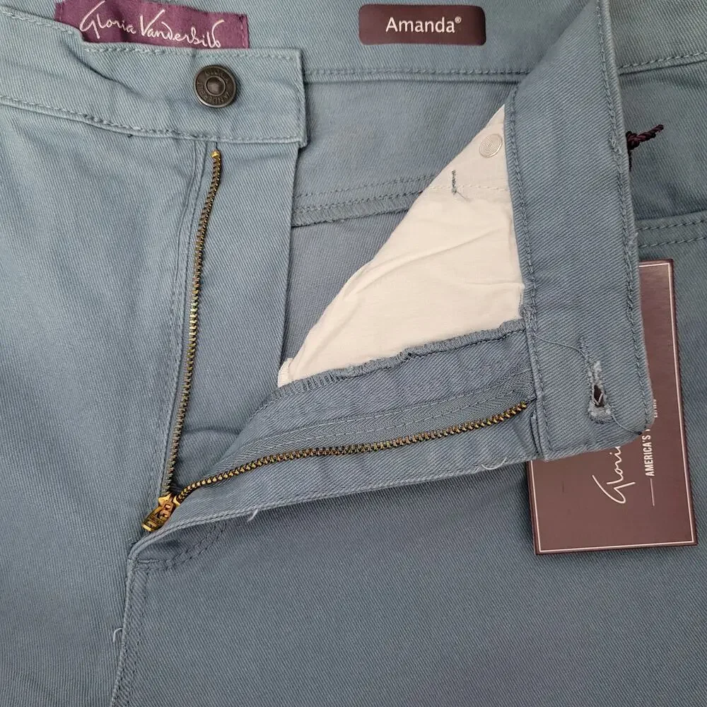 Gloria Vanderbilt Amanda Supreme Stretch Jeans sz 14 Blue Coastal Classic New